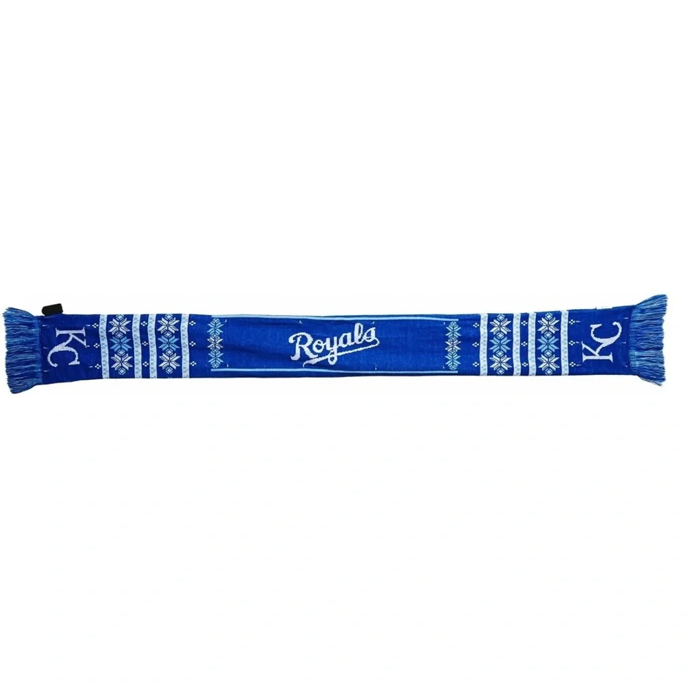 KANSAS CITY ROYALS MLB Knit Scarf Light Em Up LED Flashing Christmas Holiday New